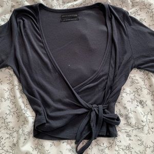 Grey wrap top